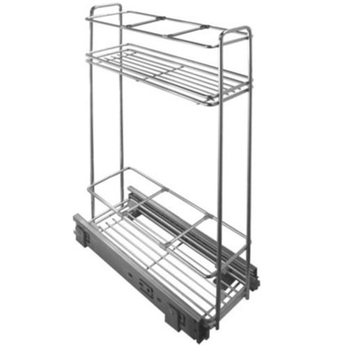 PORTA GARRAFAS LATERAL 140MM COM CORREDIÇA TELESCÓPICA INOX 4679 MASUTTI