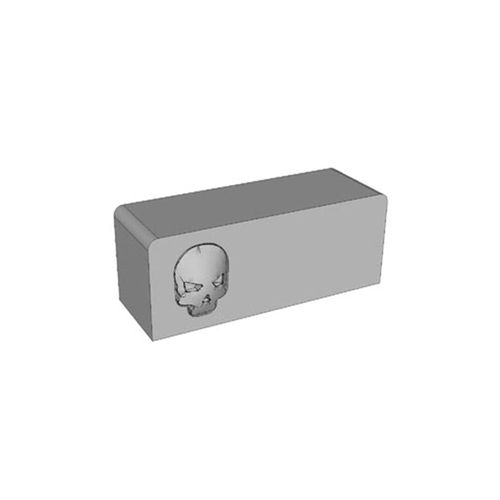 Puxador Sirius Skull 48mm Branco Zen