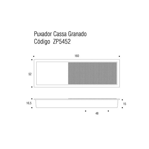 PUXADOR CASSA GRANADO BRANCO ZEN