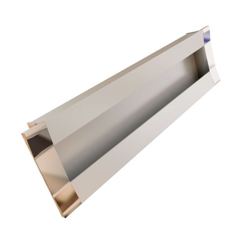 PUXADOR SMART 160MM ALUMÍNIO FOSCO E BASE CROMADA ZEN