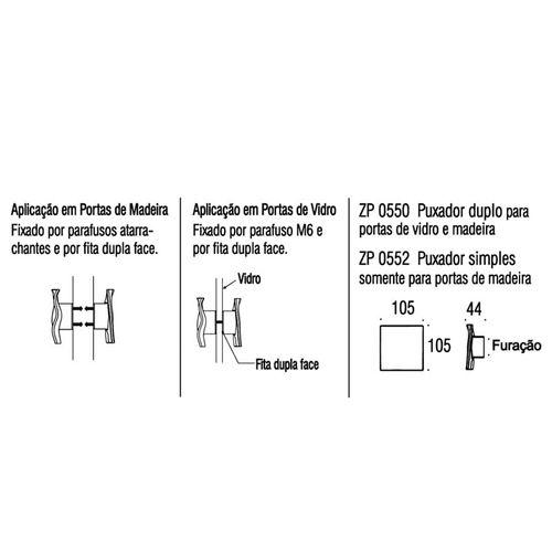 Puxador Acqua Di Zen Duplo Preto Zen