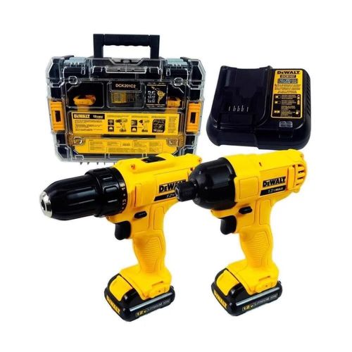 KIT PARAFUSADEIRA 3/8'' DCD700 E FURADEIRA DE IMPACTO 1/4'' DCF805 DEWALT