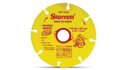 Disco Corte de Aço Carbono 110x20mm Dct110-20 Starrett