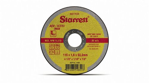 Disco Abrasivo Corte 115 x 1,6 x 22,23mm Starrett
