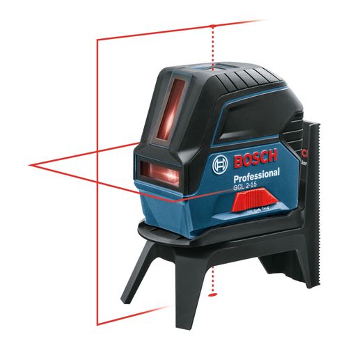 NÍVEL LASER DE LINHAS GCL 2-15 PROFISSIONAL COM GANCHO E MALETA BOSCH