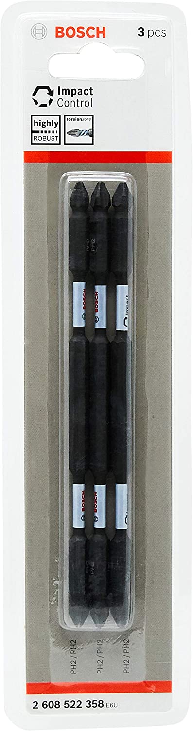 JOGO DE 3 PONTAS DUPLAS PARA PARAFUSAR PH2 150MM BOSCH