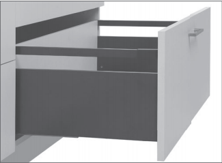 KIT GAVETA AVANTBOX SLIM 500MM H185 CINZA FGV/TN