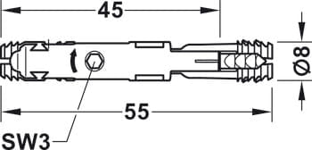 CONECTOR EXPANSÃO SC 8/60 CINZA VERMELHO HAFELE