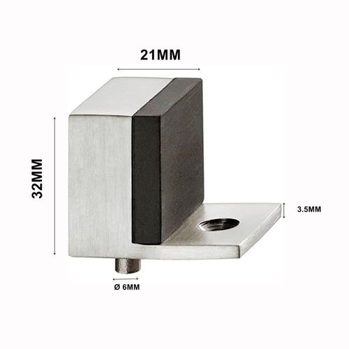 Batedor de Porta Square Inox Escovado Hafele