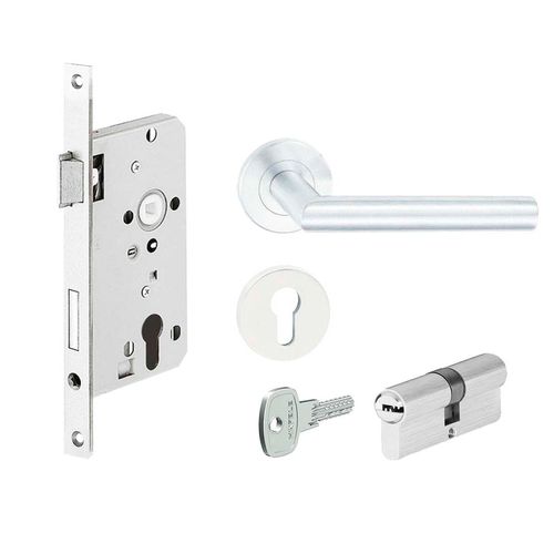 Fechadura Externa Anguli 55mm Inox Polido Hafele