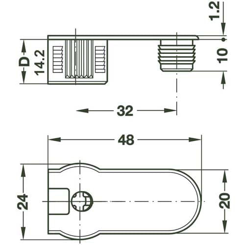 Conector Rafix 20/19mm Sem Rebordo com Bucha Branco Hafele