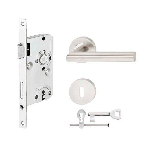 Fechadura Interna Anguli 55mm Inox Escovado Hafele