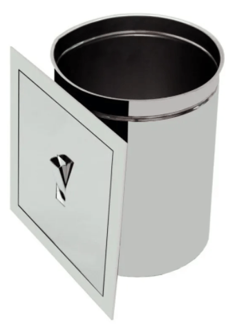 LIXEIRA DE EMBUTIR QUADRADO 5 LITROS INOX POLIDO FORMI