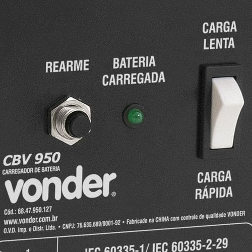 CARREGADOR BATERIA CBV 950 127V VONDER