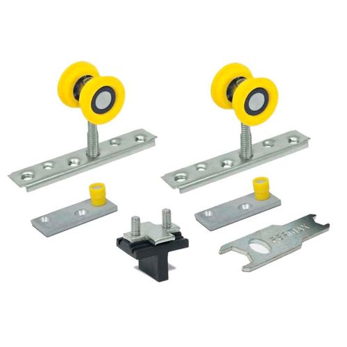 Kit para Porta de Correr Rnb02 Banda com Esferas 40kg + Acessórios Fermax