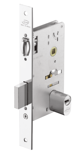Fechadura Rolete 4700 Multiponto E81 Latão Dourado Escovado Imab