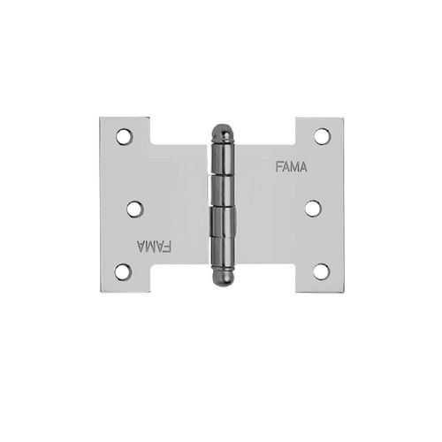 Dobradiça Palmela 1218 Tipo H 4" Latão Cromo Escovado Fama