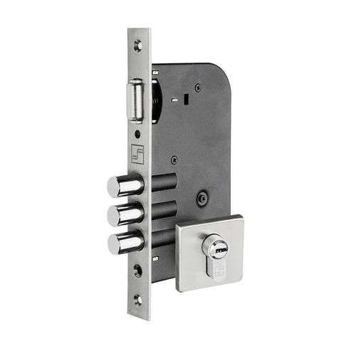 Fechadura Rolete 3 Pinos F5570-3r Qd Inox Escovado Fortezza