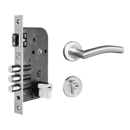 Fechadura Externa Lavoro 55mm 3 Pinos Inox Escovado Fortezza