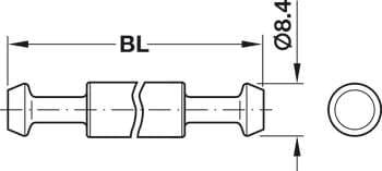 PINO MAXIFIX DUPLO S35/B35 56MM ZINCADO HAFELE