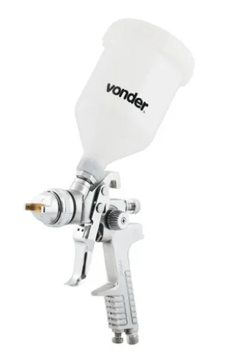 Pistola para Pintura com Caneca Plastica Tipo Gravidade Pgv 200 Vonder