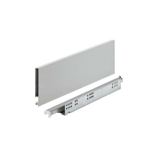 Kit Gaveta Matrix Invisa Sl 128x500mm 30kg Soft Close Cinza Hafele