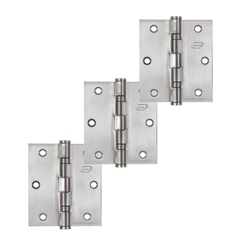 Dobradiça 3.½ X 3 Aço Cromo Acetinado 25kg Kit com 3 Peças Imab