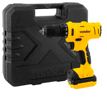 PARAFUSADEIRA E FURADEIRA PFV120 A BATERIA 12V  COM CARREGADOR BIVOLT E MALETA VONDER