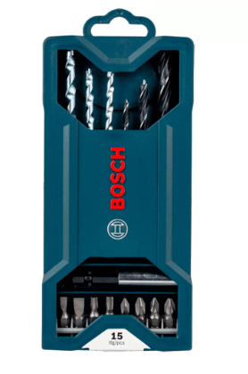 JOGO DE BROCAS X-LINE COM 15 PEÇAS + MALETA BOSCH