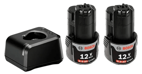 Kit Bateria e Caregador Starter Gal 12v e 2x 12v 2.0ah Bosch