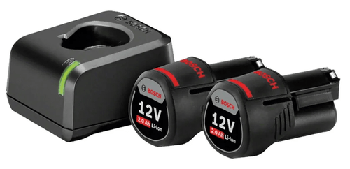 Kit Bateria e Caregador Starter Gal 12v e 2x 12v 2.0ah Bosch