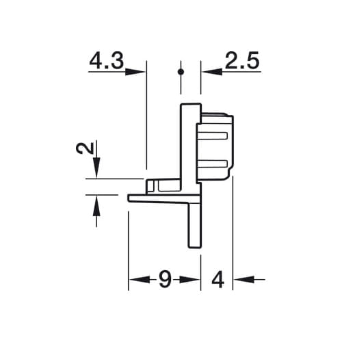 Ponteira Loox5 1105 Prata Hafele
