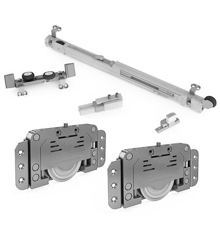 Kit Rb-68 Vr300 para 3 Portas Robus Cromo Acetinado Rometal