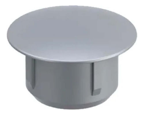 Kit 100 Tapa Furo Plástico 10mm Cinza Claro Star Star Plast