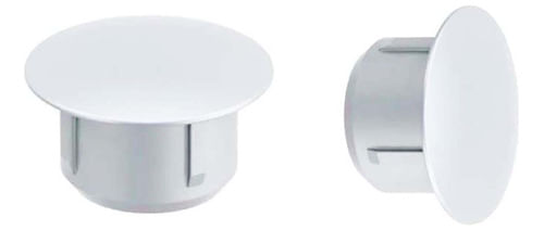 Kit 100 Tapa Furo Plástico 8mm Branco Star Plast