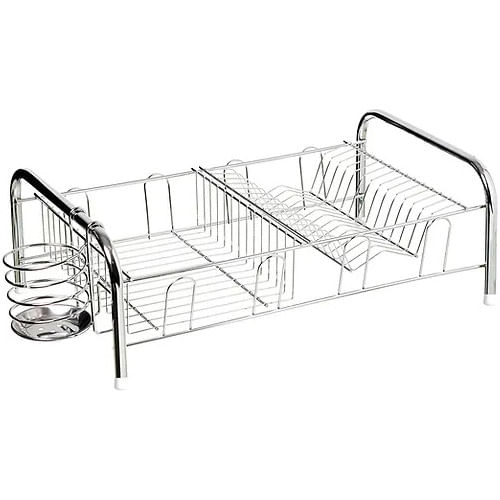 Escorredor Cama 13 Pratos com Porta Talher Cromado 2070 Jomer