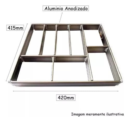 Divisor de Talheres Aluminio Mód 500 Bronze 9571 Jomer