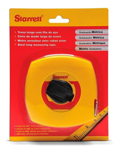 Trena de Aço Longa Amarela 15 Metros Kts510-15m-s  Starrett