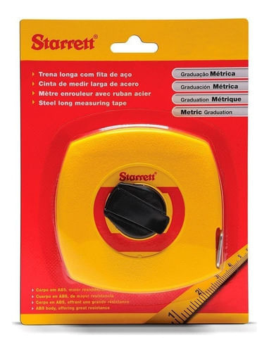 Trena de Aço Longa Amarela 30 Metros Starrett