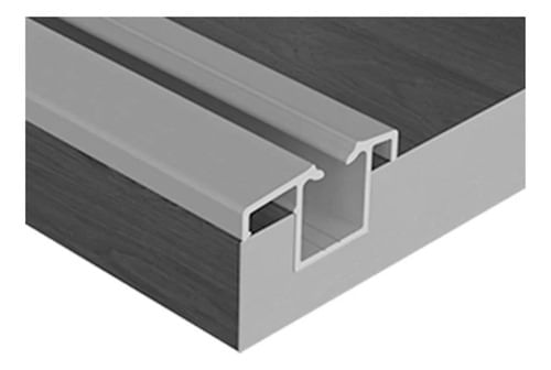 Trilho Simples  Rm-314 3m Sobrepor Natural Rometal