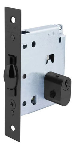 Fechadura Rolete Externa 378 Roseta 313 Preto La Fonte