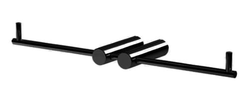 Papeleira Dupla de Parede Ball Inox Preto Formi