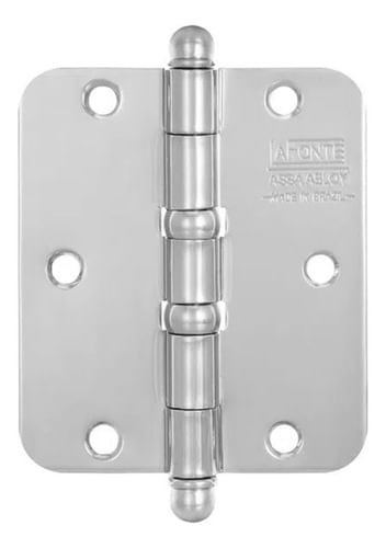 Dobradiça Redonda 85 3.5x3 Latão R15 Acetinado La Fonte