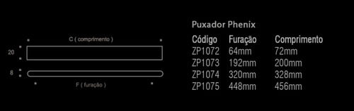 Puxador Phenix 192mm Bronze Zen