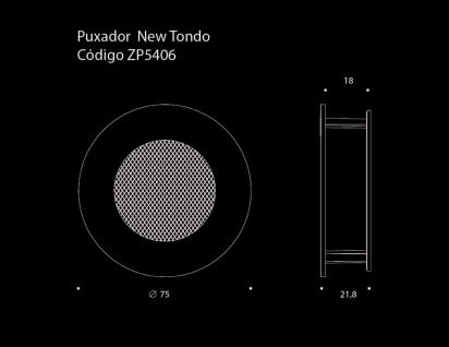 Puxador New Tondo Níquel Escovado Zen