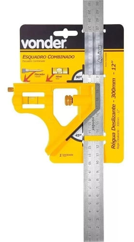 ESQUADRO COMBINADO 12 INOX POL 305MM VONDER