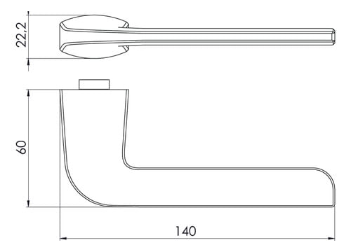 FECHADURA EXTERNA 700 ST2-55MM ROSETA 333 CROMADO LA FONTE