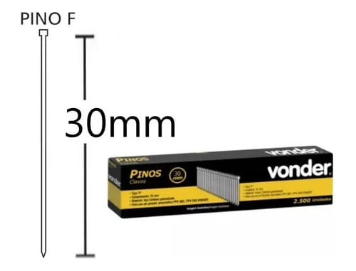 PINO 30MM GRAMPEADOR PINADOR PPV-30 CX - 2.500 PEÇAS VONDER