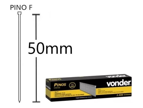 Pino 50mm Grampeador Pinador Ppv-50 Cx - 2.500 Peças Vonder