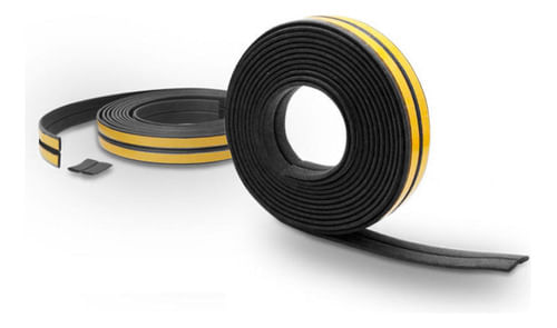 Veda Frestas Adesivo 2mm Preto com 6 Metros